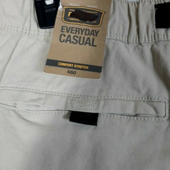 Foundry Everyday Casual Comfort Stretch Pale Khaki mens Belted Shorts Size 2XL - Picture 3 of 7